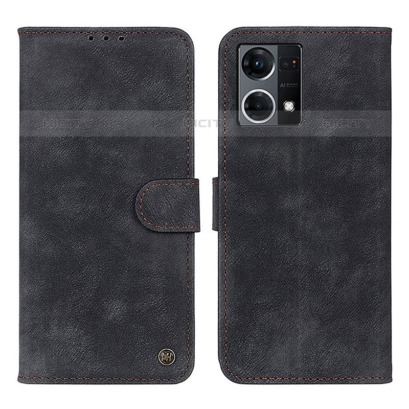 Custodia Portafoglio In Pelle Cover con Supporto N03P per Oppo F21s Pro 4G Nero