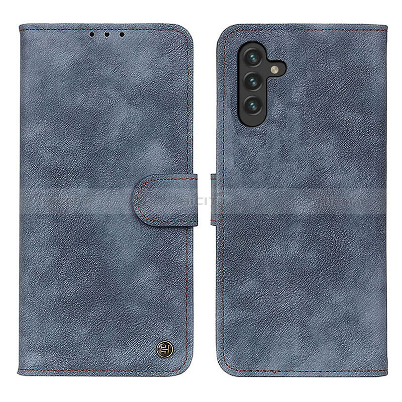 Custodia Portafoglio In Pelle Cover con Supporto N03P per Samsung Galaxy A04s Blu