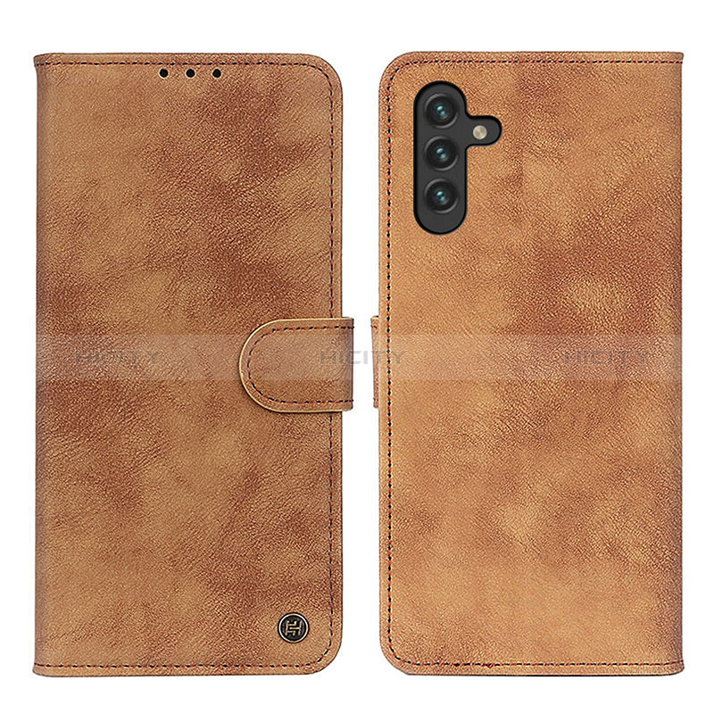 Custodia Portafoglio In Pelle Cover con Supporto N03P per Samsung Galaxy A04s Marrone