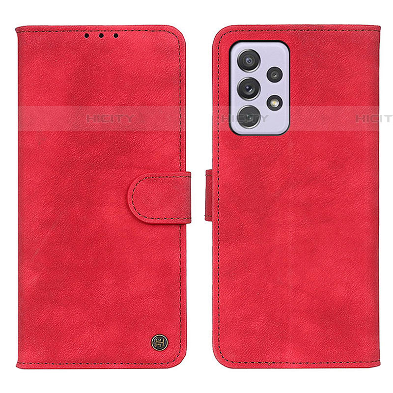 Custodia Portafoglio In Pelle Cover con Supporto N03P per Samsung Galaxy A73 5G Rosso