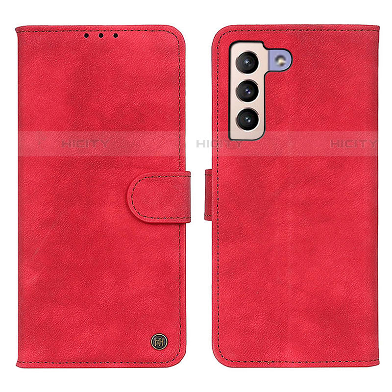 Custodia Portafoglio In Pelle Cover con Supporto N03P per Samsung Galaxy S21 5G Rosso