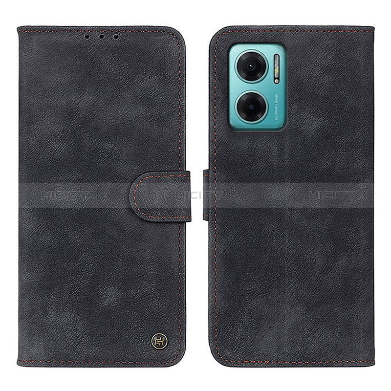 Custodia Portafoglio In Pelle Cover con Supporto N03P per Xiaomi Redmi 10 5G Nero