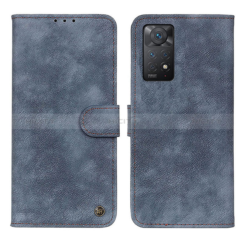 Custodia Portafoglio In Pelle Cover con Supporto N03P per Xiaomi Redmi Note 11 Pro 5G Blu