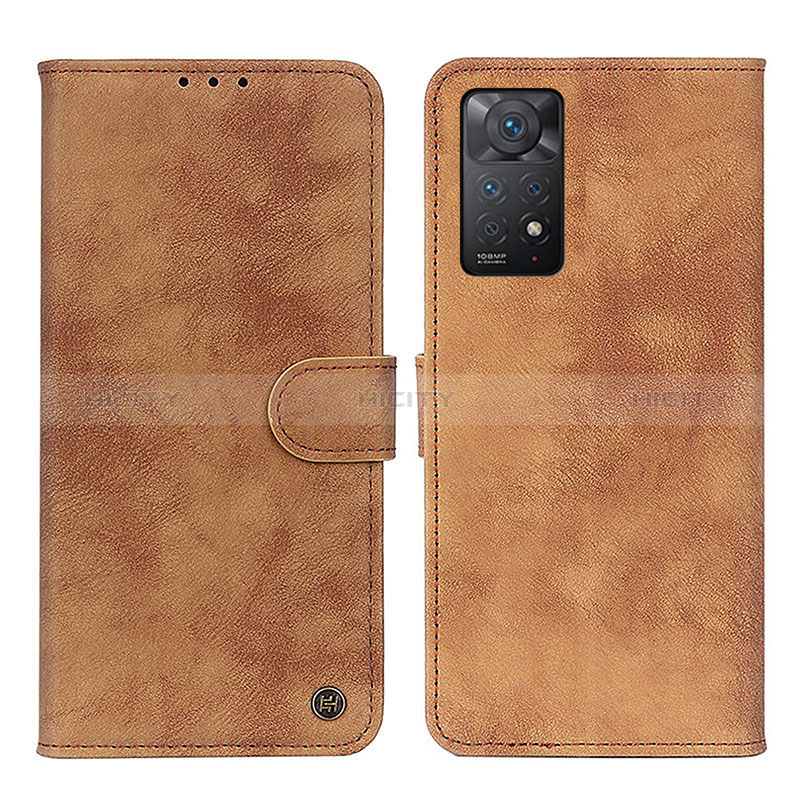 Custodia Portafoglio In Pelle Cover con Supporto N03P per Xiaomi Redmi Note 11 Pro 5G Marrone