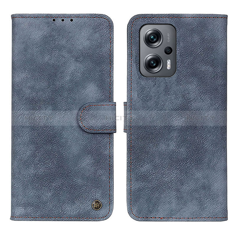 Custodia Portafoglio In Pelle Cover con Supporto N03P per Xiaomi Redmi Note 11T Pro 5G Blu