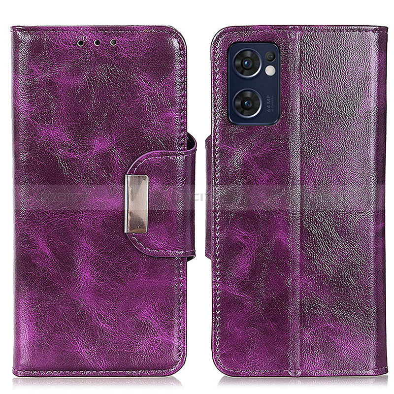 Custodia Portafoglio In Pelle Cover con Supporto N04P per OnePlus Nord CE 2 5G Viola