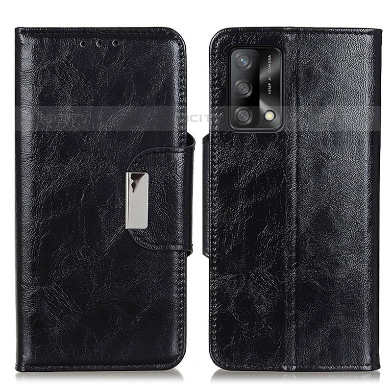 Custodia Portafoglio In Pelle Cover con Supporto N04P per Oppo A74 4G Nero