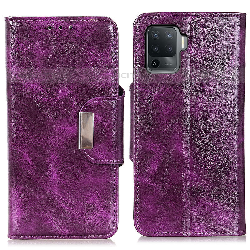 Custodia Portafoglio In Pelle Cover con Supporto N04P per Oppo A94 4G Viola