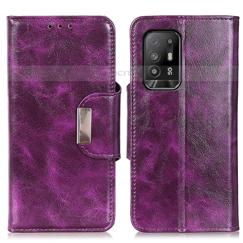 Custodia Portafoglio In Pelle Cover con Supporto N04P per Oppo A95 5G Viola