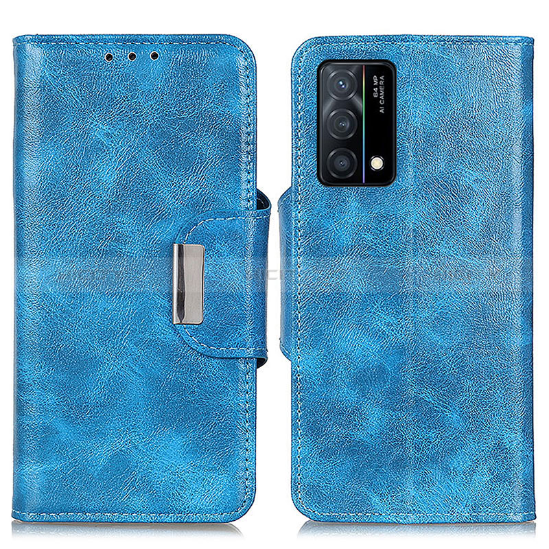 Custodia Portafoglio In Pelle Cover con Supporto N04P per Oppo K9 5G Cielo Blu