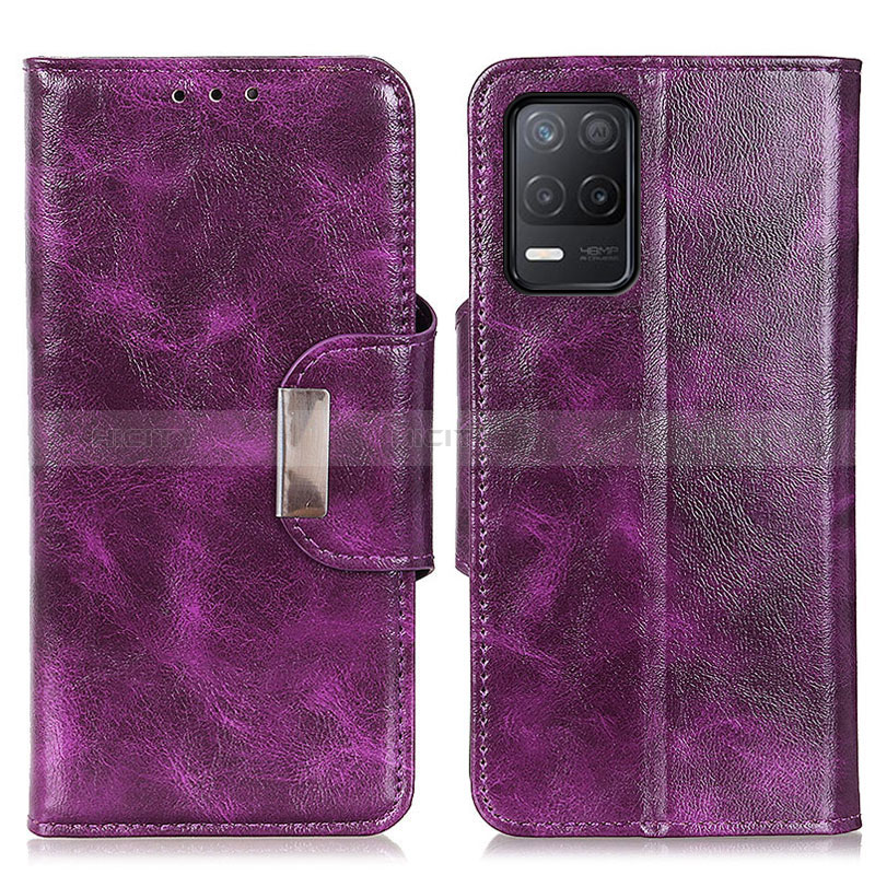 Custodia Portafoglio In Pelle Cover con Supporto N04P per Realme 8s 5G Viola