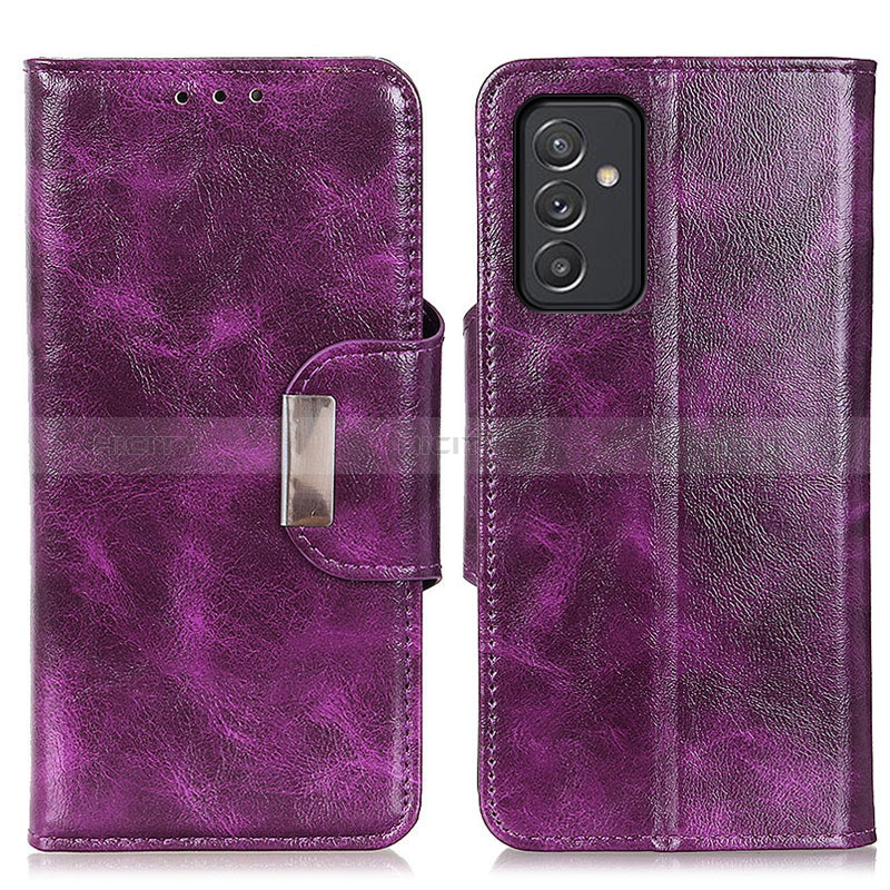 Custodia Portafoglio In Pelle Cover con Supporto N04P per Samsung Galaxy A15 LTE Viola