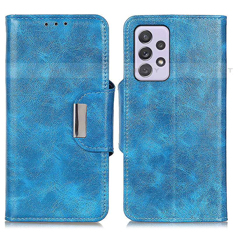 Custodia Portafoglio In Pelle Cover con Supporto N04P per Samsung Galaxy A73 5G Cielo Blu