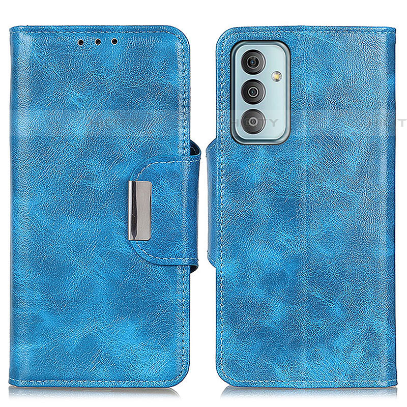 Custodia Portafoglio In Pelle Cover con Supporto N04P per Samsung Galaxy M13 4G Cielo Blu