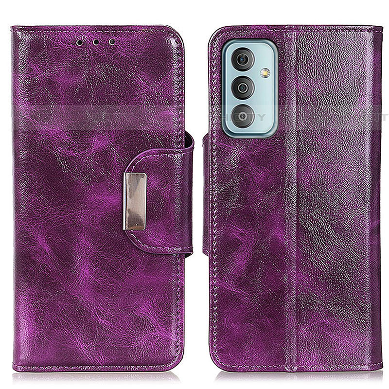 Custodia Portafoglio In Pelle Cover con Supporto N04P per Samsung Galaxy M13 4G Viola