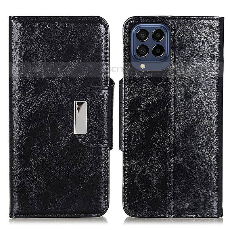 Custodia Portafoglio In Pelle Cover con Supporto N04P per Samsung Galaxy M53 5G Nero