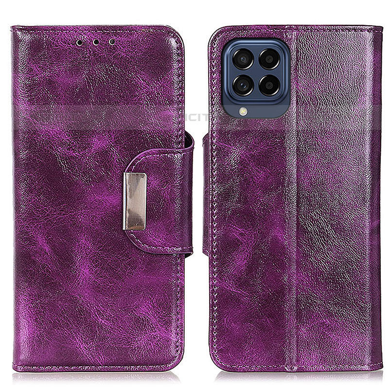 Custodia Portafoglio In Pelle Cover con Supporto N04P per Samsung Galaxy M53 5G Viola