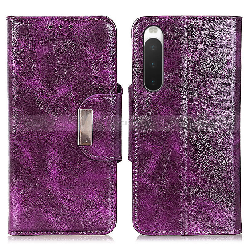 Custodia Portafoglio In Pelle Cover con Supporto N04P per Sony Xperia 10 IV