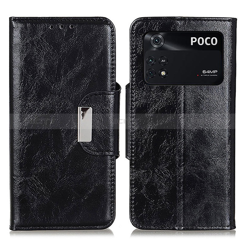 Custodia Portafoglio In Pelle Cover con Supporto N04P per Xiaomi Poco M4 Pro 4G