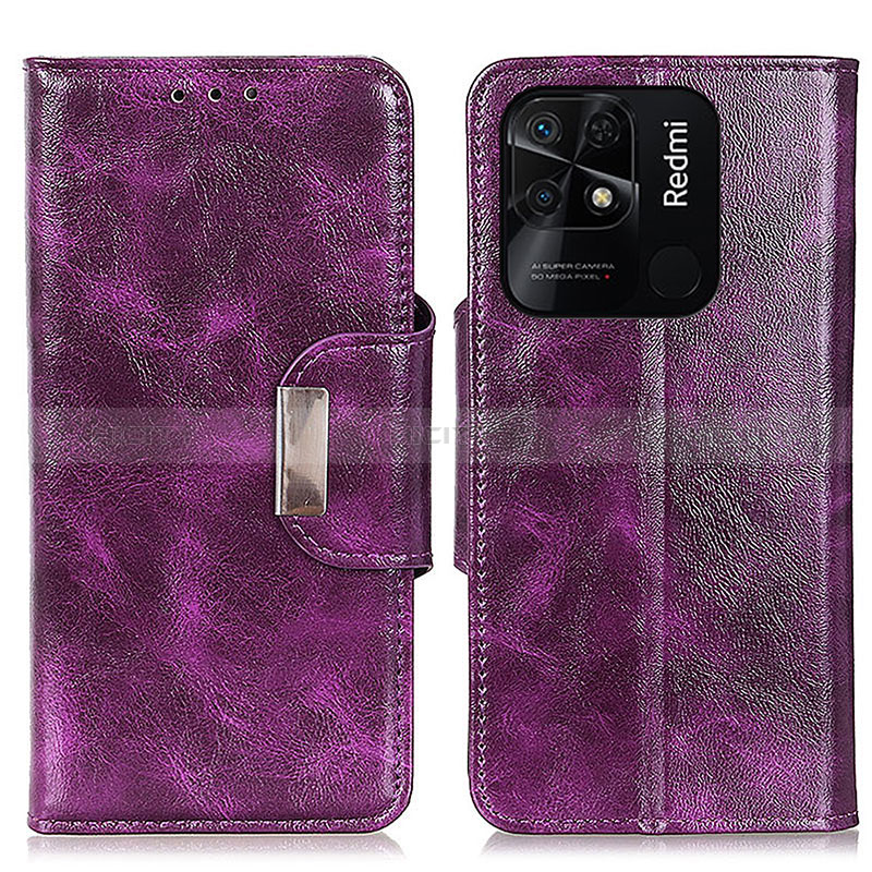 Custodia Portafoglio In Pelle Cover con Supporto N04P per Xiaomi Redmi 10 Power Viola