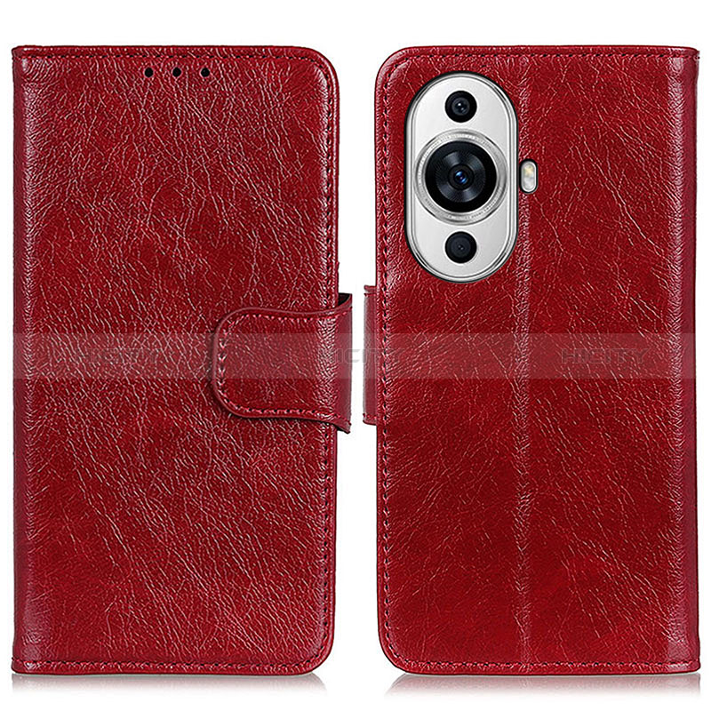 Custodia Portafoglio In Pelle Cover con Supporto N05P per Huawei Nova 11 Rosso