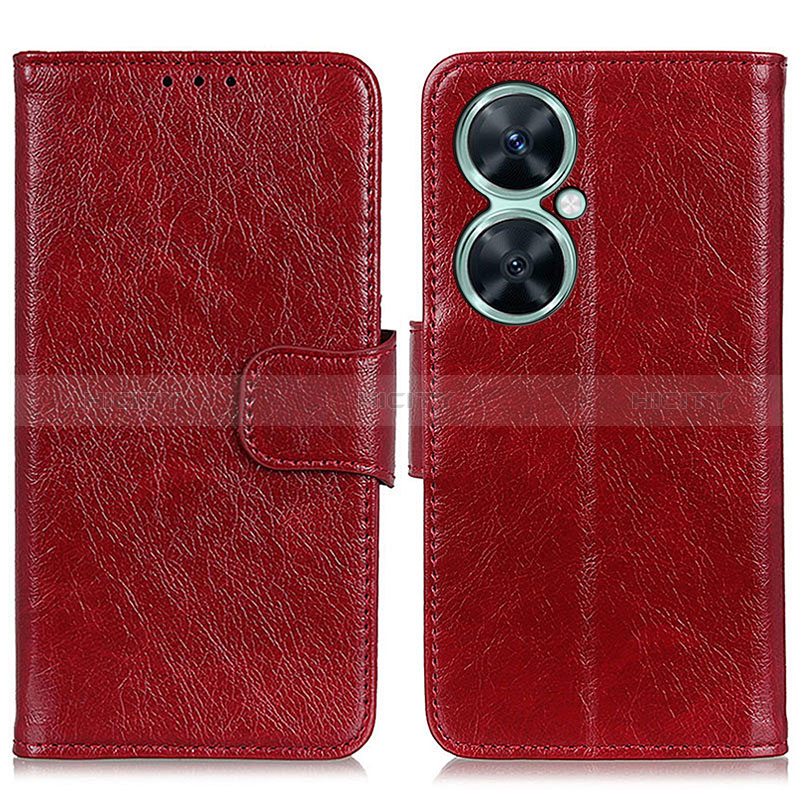 Custodia Portafoglio In Pelle Cover con Supporto N05P per Huawei Nova 11i Rosso