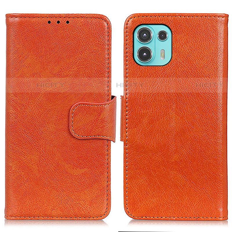 Custodia Portafoglio In Pelle Cover con Supporto N05P per Motorola Moto Edge 20 Lite 5G Arancione