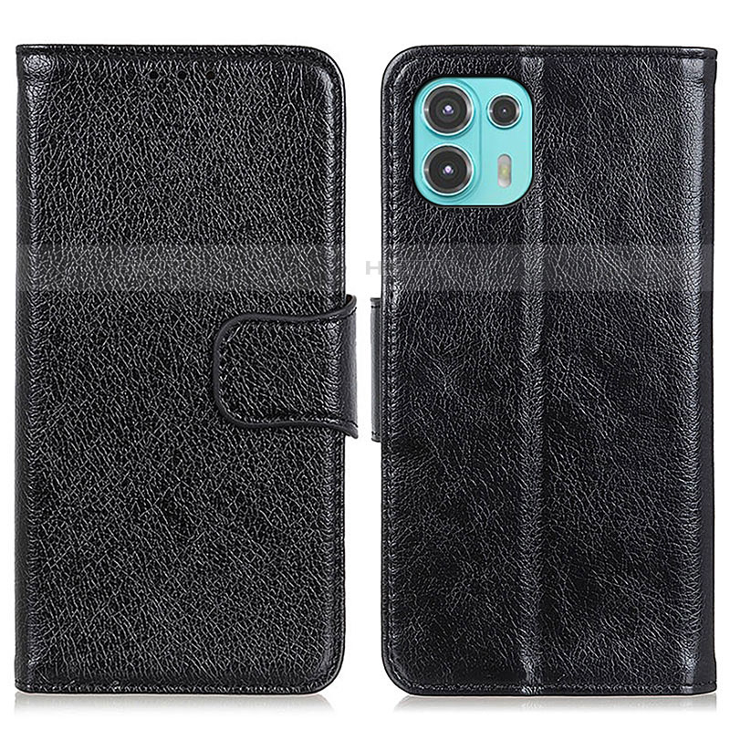 Custodia Portafoglio In Pelle Cover con Supporto N05P per Motorola Moto Edge 20 Lite 5G Nero