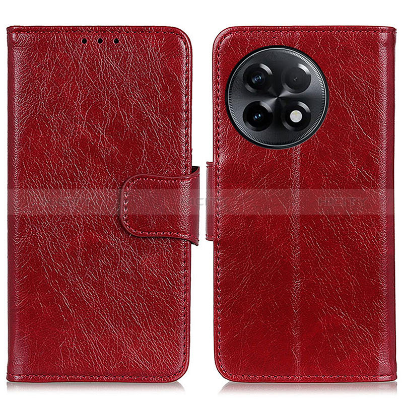 Custodia Portafoglio In Pelle Cover con Supporto N05P per OnePlus 11R 5G Rosso