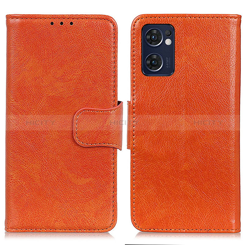 Custodia Portafoglio In Pelle Cover con Supporto N05P per OnePlus Nord CE 2 5G Arancione