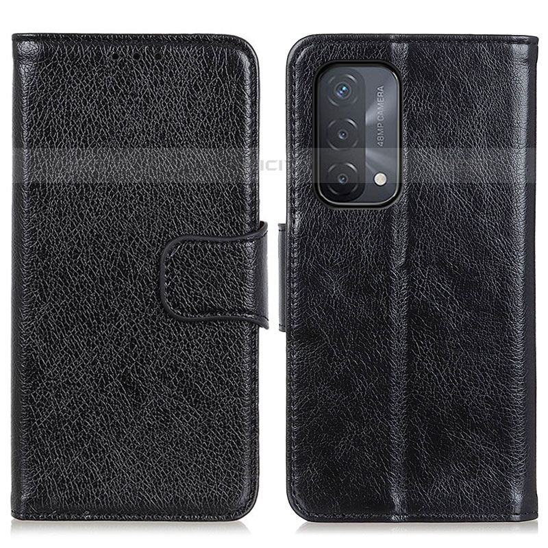 Custodia Portafoglio In Pelle Cover con Supporto N05P per OnePlus Nord N200 5G Nero