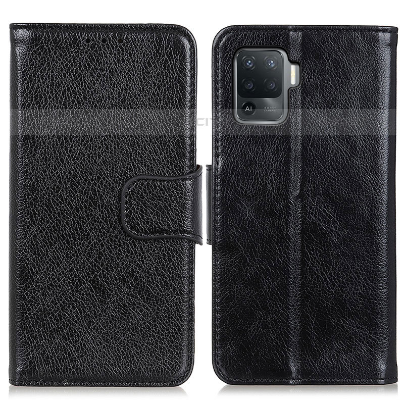 Custodia Portafoglio In Pelle Cover con Supporto N05P per Oppo F19 Pro