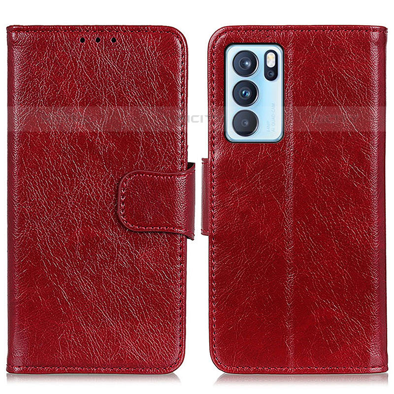 Custodia Portafoglio In Pelle Cover con Supporto N05P per Oppo Reno6 Pro 5G India