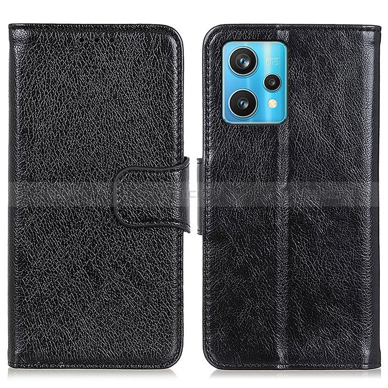 Custodia Portafoglio In Pelle Cover con Supporto N05P per Realme 9 4G Nero