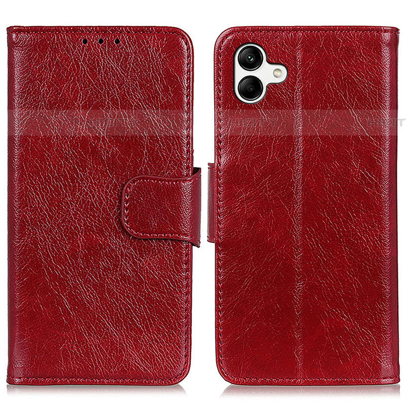 Custodia Portafoglio In Pelle Cover con Supporto N05P per Samsung Galaxy A04E Rosso