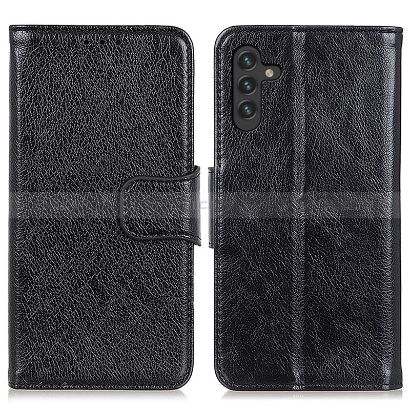 Custodia Portafoglio In Pelle Cover con Supporto N05P per Samsung Galaxy A04s Nero