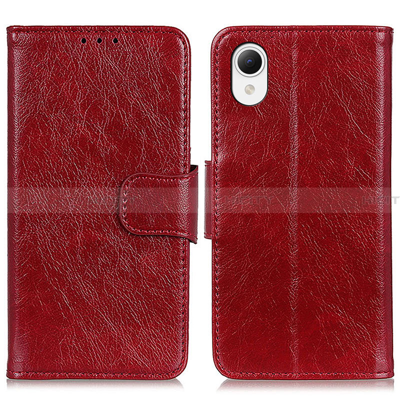 Custodia Portafoglio In Pelle Cover con Supporto N05P per Samsung Galaxy A23s Rosso