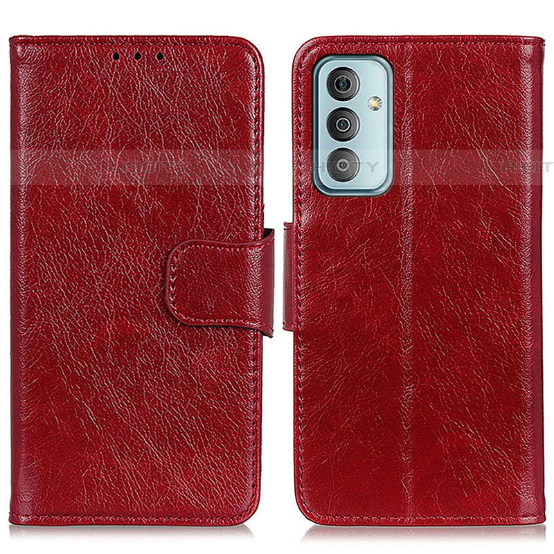 Custodia Portafoglio In Pelle Cover con Supporto N05P per Samsung Galaxy F23 5G Rosso