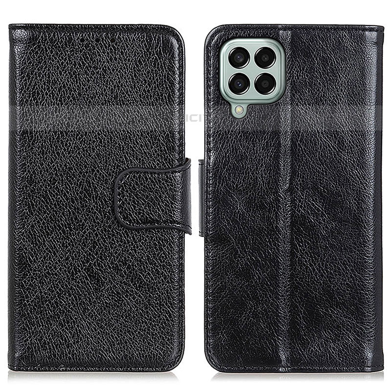 Custodia Portafoglio In Pelle Cover con Supporto N05P per Samsung Galaxy M33 5G Nero