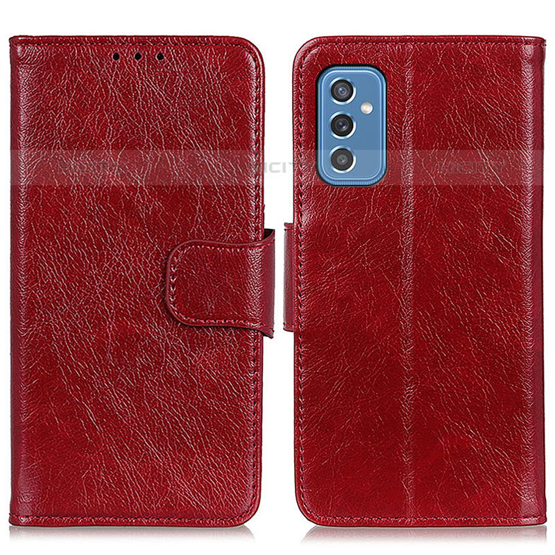 Custodia Portafoglio In Pelle Cover con Supporto N05P per Samsung Galaxy M52 5G Rosso