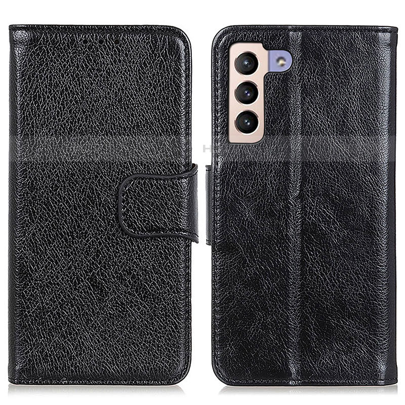 Custodia Portafoglio In Pelle Cover con Supporto N05P per Samsung Galaxy S21 5G Nero