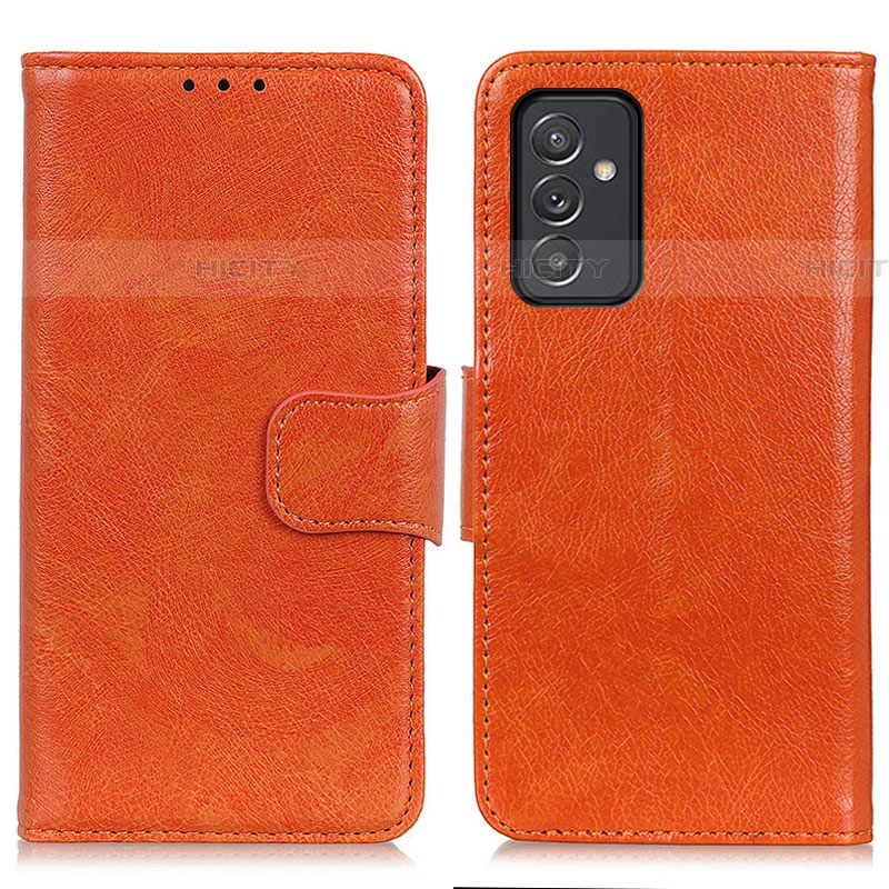 Custodia Portafoglio In Pelle Cover con Supporto N05P per Samsung Galaxy S23 FE 5G Arancione