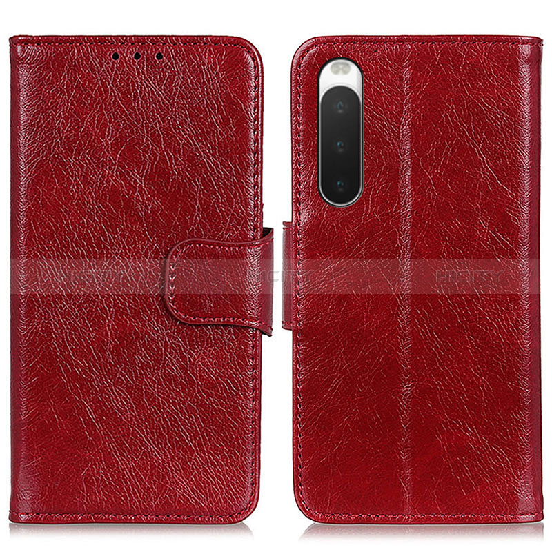 Custodia Portafoglio In Pelle Cover con Supporto N05P per Sony Xperia 10 IV