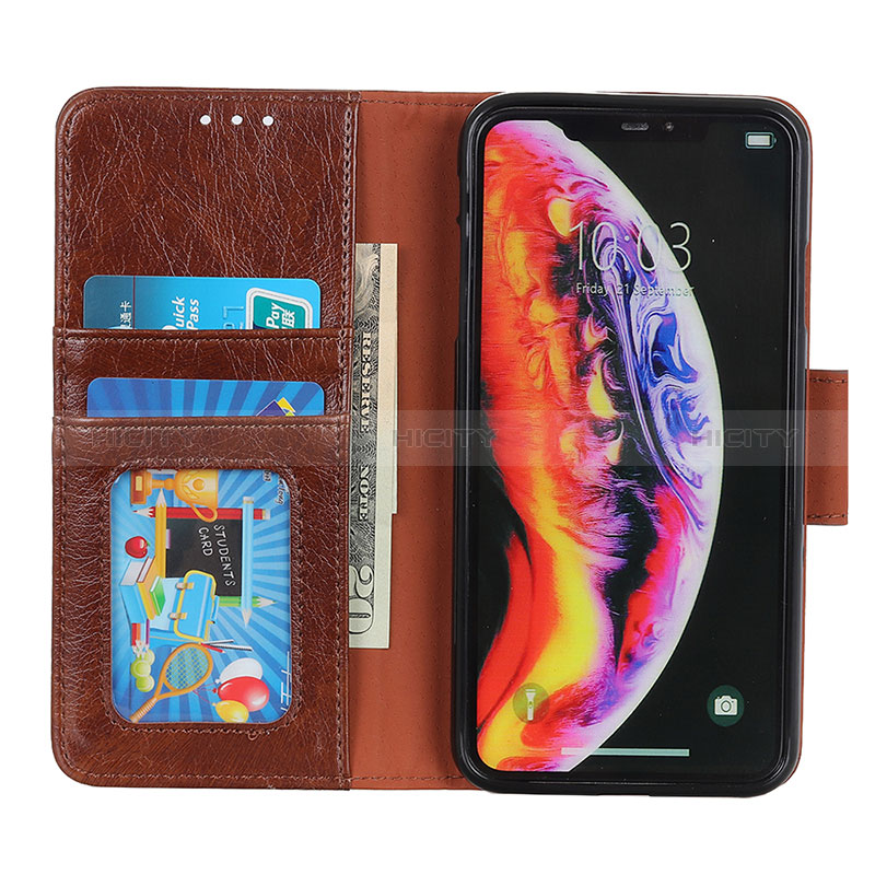 Custodia Portafoglio In Pelle Cover con Supporto N05P per Sony Xperia 10 IV