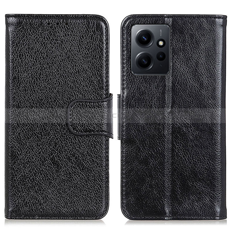 Custodia Portafoglio In Pelle Cover con Supporto N05P per Xiaomi Redmi Note 12 4G Nero