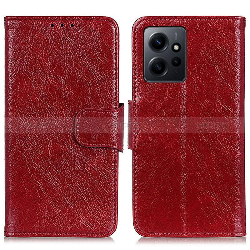 Custodia Portafoglio In Pelle Cover con Supporto N05P per Xiaomi Redmi Note 12 4G Rosso