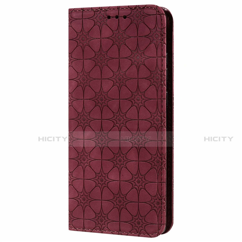 Custodia Portafoglio In Pelle Cover con Supporto N06 per Samsung Galaxy Note 20 5G Rosso Rosa