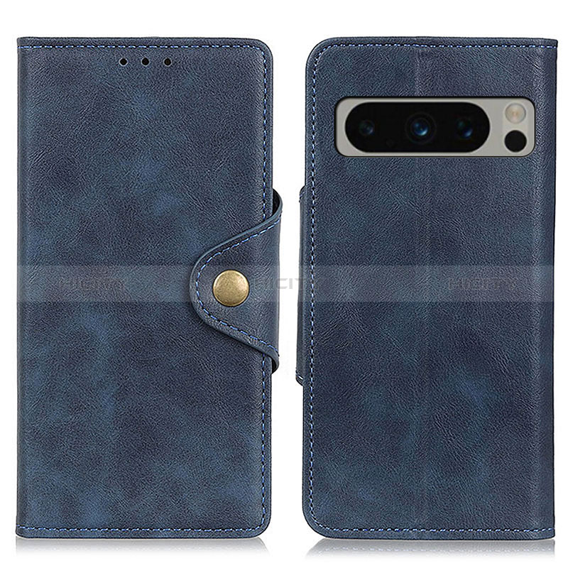 Custodia Portafoglio In Pelle Cover con Supporto N06P per Google Pixel 8 Pro 5G Blu