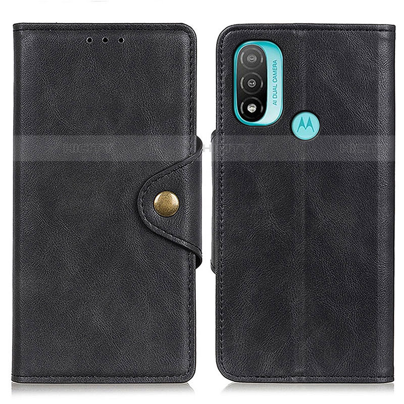 Custodia Portafoglio In Pelle Cover con Supporto N06P per Motorola Moto E40 Nero