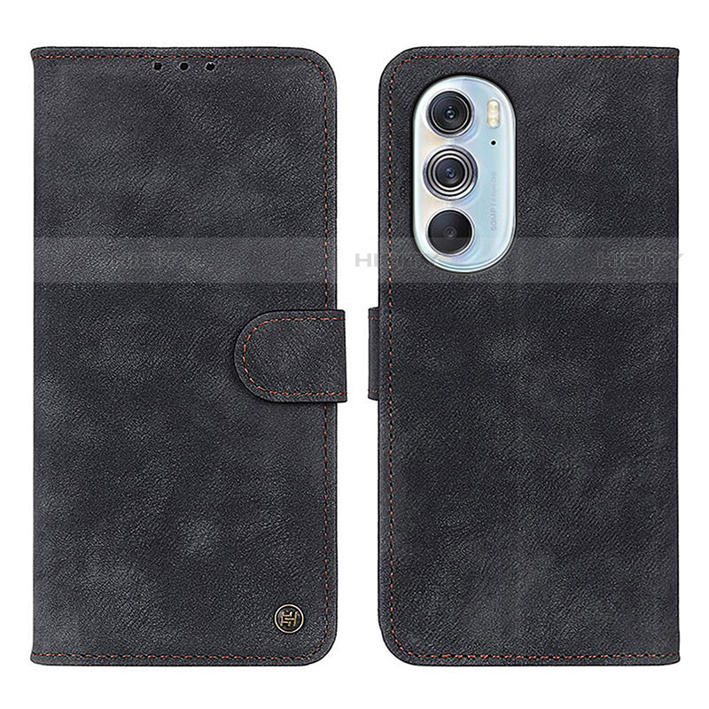 Custodia Portafoglio In Pelle Cover con Supporto N06P per Motorola Moto Edge X30 5G Nero